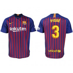 2018-19 Barcelona #3 PIQUE Home Thailand Soccer Men Jersey