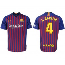 2018-19 Barcelona #4 I. RAKITIC Home Thailand Soccer Men Jersey