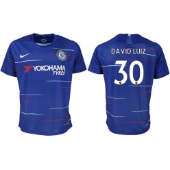 2018-19 Chelsea FC #30 DAVID LUIZ Home Thailand Soccer Men Jersey