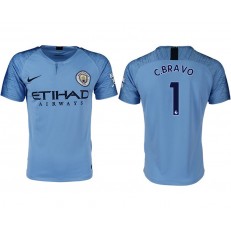 2018-19 Manchester City #1 C. BRAVO Home Thailand Soccer Men Jersey