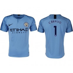 2018-19 Manchester City #1 C. BRAVO Home Thailand Soccer Men Jersey