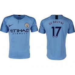 2018-19 Manchester City #17 DE. BRUYNE Home Thailand Soccer Men Jersey