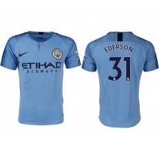 2018-19 Manchester City #31 EDERSON Home Thailand Soccer Men Jersey