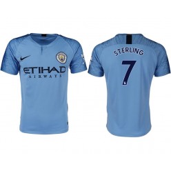 2018-19 Manchester City #7 STERLING Home Thailand Soccer Men Jersey