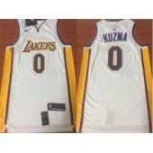 Los Angeles Lakers #0 Kyle Kuzma 2017-18 White Nike Men Jersey