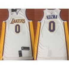 Los Angeles Lakers #0 Kyle Kuzma 2017-18 White Nike Men Jersey