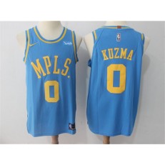 Los Angeles Lakers #0 Kyle Kuzma Blue MPLS Nike Authentic Men Jersey