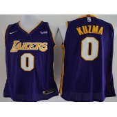 Los Angeles Lakers #0 Kyle Kuzma Purple Nike Authentic Men Jersey