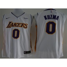 Los Angeles Lakers #0 Kyle Kuzma White Nike Authentic Men Jersey