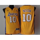 Los Angeles Lakers #10 Steve Nash Yellow New Revolution 30 Men Jersey