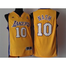 Los Angeles Lakers #10 Steve Nash Yellow New Revolution 30 Men Jersey