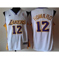 Los Angeles Lakers #12 Dwight Howard White New Revolution 30 Men Jersey