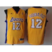 Los Angeles Lakers #12 Dwight Howard Yellow New Revolution 30 Men Jersey
