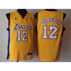 Los Angeles Lakers #12 Dwight Howard Yellow New Revolution 30 Men Jersey