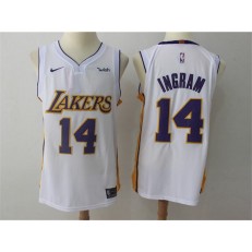 Los Angeles Lakers #14 Brandon Ingram White Nike Authentic Men Jersey