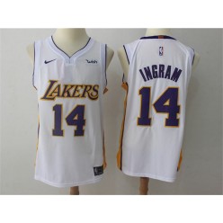 Los Angeles Lakers #14 Brandon Ingram White Nike Authentic Men Jersey