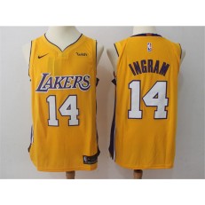 Los Angeles Lakers #14 Brandon Ingram Yellow Nike Authentic Men Jersey