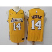 Los Angeles Lakers #14 Brandon Ingram Yellow Nike Swingman Men Jersey