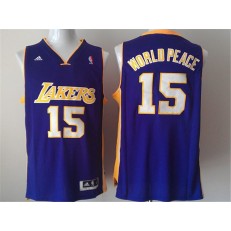 Los Angeles Lakers #15 Metta World Peace Purple New Revolution 30 Men Jersey