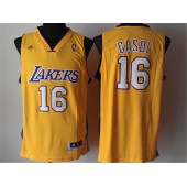 Los Angeles Lakers #16 Pau Gasol Yellow New Revolution 30 Men Jersey