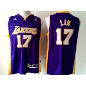 Los Angeles Lakers #17 Jeremy Lin Purple New Revolution 30 Men Jersey