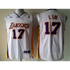 Los Angeles Lakers #17 Jeremy Lin White New Revolution 30 Men Jersey