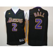 Los Angeles Lakers #2 Lonzo Ball Black Swingman Men Jersey