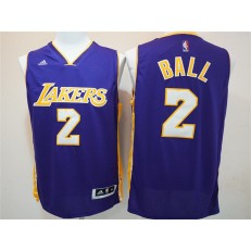 Los Angeles Lakers #2 Lonzo Ball Purple Swingman Men Jersey