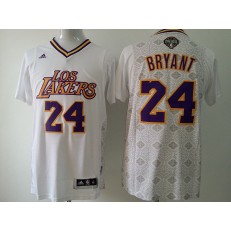 Los Angeles Lakers #24 Kobe Bryant 2014 Noches Enebea White Swingman Men Jersey