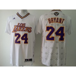Los Angeles Lakers #24 Kobe Bryant 2014 Noches Enebea White Swingman Men Jersey