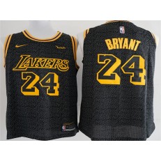 Los Angeles Lakers #24 Kobe Bryant Black City Edition Nike Authentic Men Jersey