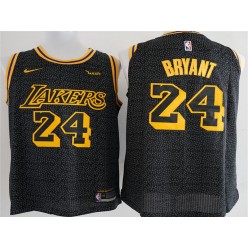 Los Angeles Lakers #24 Kobe Bryant Black City Edition Nike Authentic Men Jersey