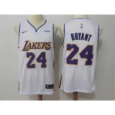 Los Angeles Lakers #24 Kobe Bryant White Nike Swingman Men Jersey