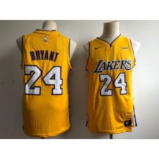 Los Angeles Lakers #24 Kobe Bryant Yellow Black Mamba Swingman Nike Men Jersey