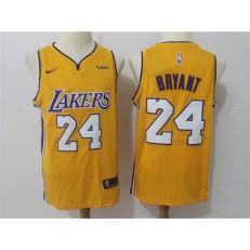 Los Angeles Lakers #24 Kobe Bryant Yellow Nike Swingman Men Jersey
