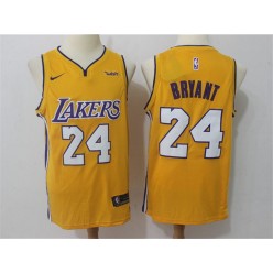 Los Angeles Lakers #24 Kobe Bryant Yellow Nike Swingman Men Jersey