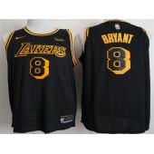 Los Angeles Lakers #8 Kobe Bryant Black City Edition Nike Authentic Men Jersey