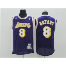 Los Angeles Lakers #8 Kobe Bryant Purple 1984-85 Hardwood Classics Road Mitchell And Ness Men Jersey