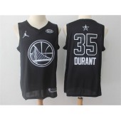 Golden State Warriors #35 Kevin Durant Black NBA Jordan Swingman 2018 All-Star Game Men Jersey