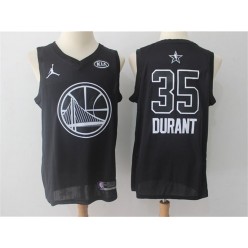 Golden State Warriors #35 Kevin Durant Black NBA Jordan Swingman 2018 All-Star Game Men Jersey