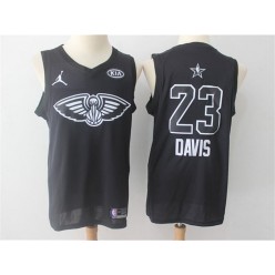 New Orleans Pelicans #23 Anthony Davis Black NBA Jordan Swingman 2018 All-Star Game Men Jersey