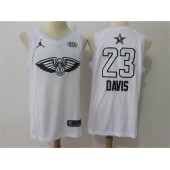 New Orleans Pelicans #23 Anthony Davis White 2018 All-Star Game Swingman Men Jersey