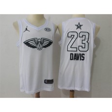 New Orleans Pelicans #23 Anthony Davis White 2018 All-Star Game Swingman Men Jersey