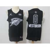 Oklahoma City Thunder #0 Russell Westbrook Black NBA Jordan Swingman 2018 All-Star Game Men Jersey