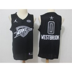 Oklahoma City Thunder #0 Russell Westbrook Black NBA Jordan Swingman 2018 All-Star Game Men Jersey