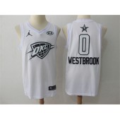 Oklahoma City Thunder #0 Russell Westbrook White NBA Jordan Swingman 2018 All-Star Game Men Jersey