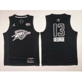 Oklahoma City Thunder #13 Paul George Black NBA Jordan Swingman 2018 All-Star Game Men Jersey