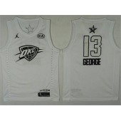Oklahoma City Thunder #13 Paul George White NBA Jordan Swingman 2018 All-Star Game Men Jersey