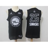Philadelphia 76ers #25 Ben Simmons Black NBA Jordan Swingman 2018 All-Star Game Men Jersey