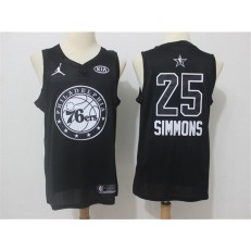 Philadelphia 76ers #25 Ben Simmons Black NBA Jordan Swingman 2018 All-Star Game Men Jersey